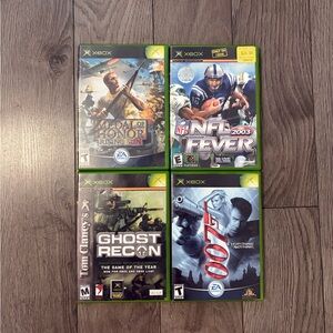 Original Xbox Video Game Lot - Green Cases (4 Games)